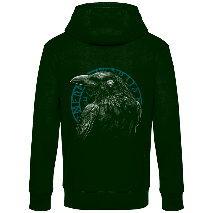 Odin's Rabe - Herren Hoodie mit Rückendruck - Textilzauber