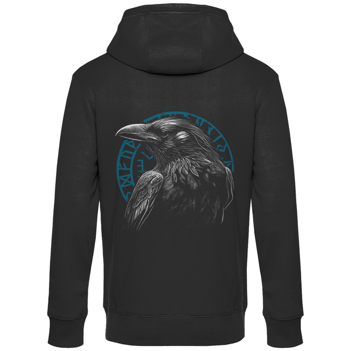Odin's Rabe - Herren Hoodie mit Rückendruck - Textilzauber
