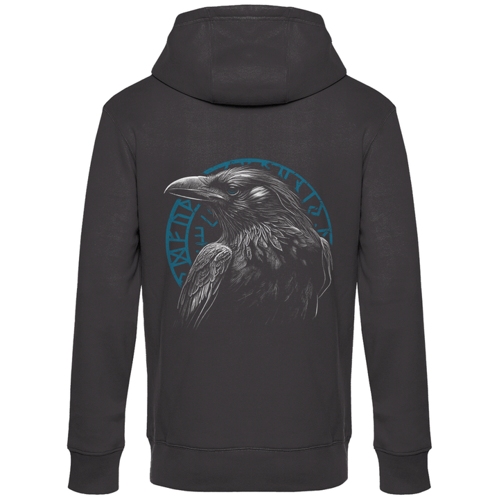 Odin's Rabe - Herren Hoodie mit Rückendruck - Textilzauber