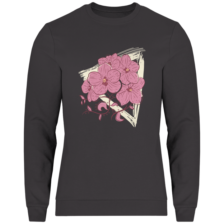 Orchideenblüten - Herren Sweatshirt - Textilzauber