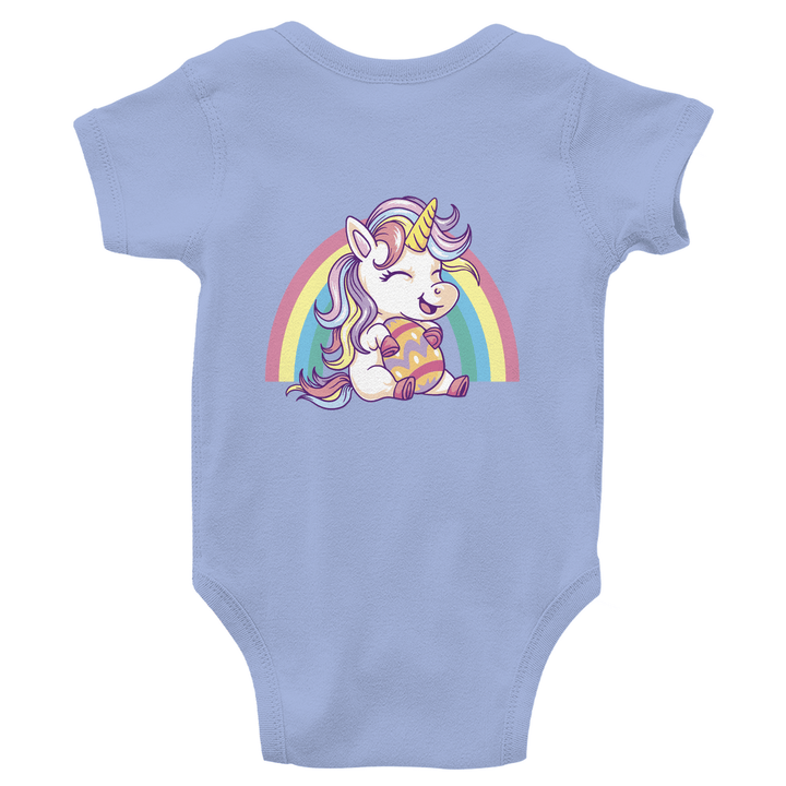 Ostereinhorn Bio Baby - Body mit Rückendruck - Textilzauber