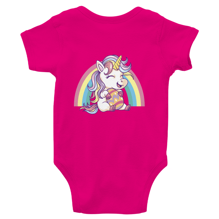 Ostereinhorn Bio Baby - Body mit Rückendruck - Textilzauber