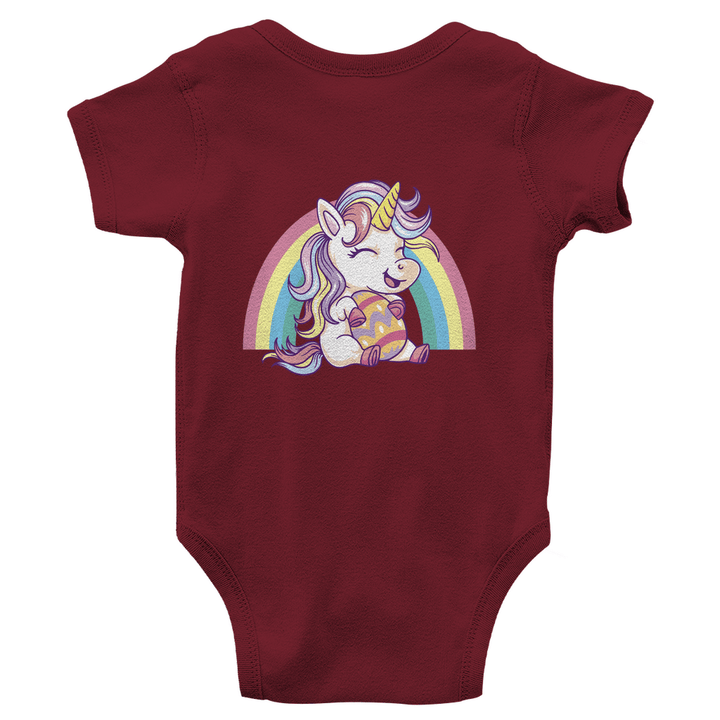 Ostereinhorn Bio Baby - Body mit Rückendruck - Textilzauber