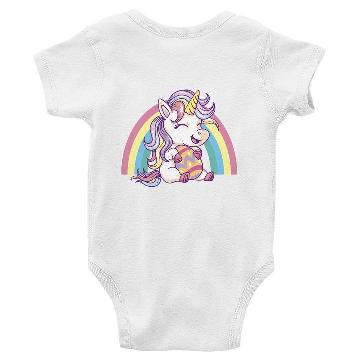 Ostereinhorn Bio Baby - Body mit Rückendruck - Textilzauber