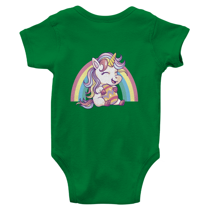 Ostereinhorn Bio Baby - Body mit Rückendruck - Textilzauber