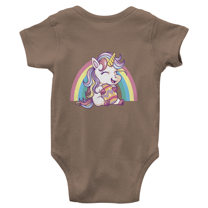 Ostereinhorn Bio Baby - Body mit Rückendruck - Textilzauber