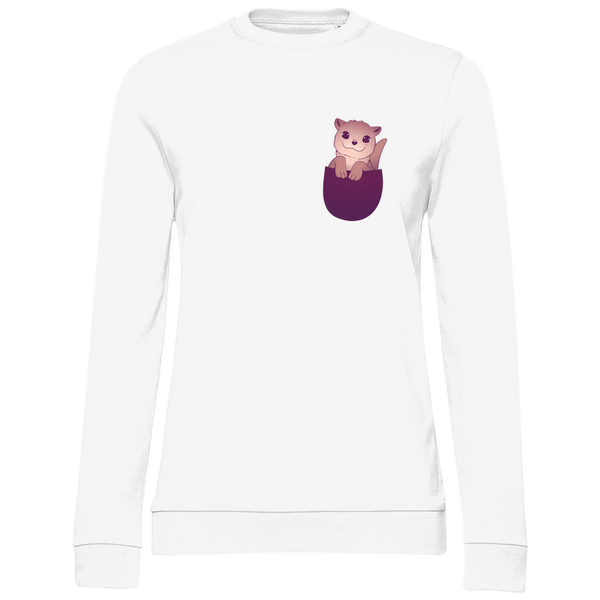 Otter in Brusttasche - Damen Sweatshirt - Textilzauber
