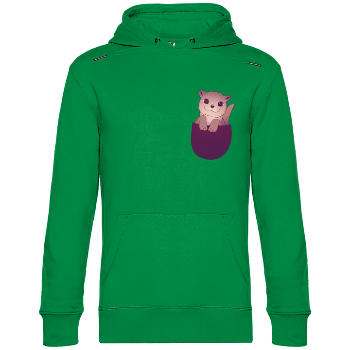 Otter in Brusttasche - Herren Hoodie - Textilzauber