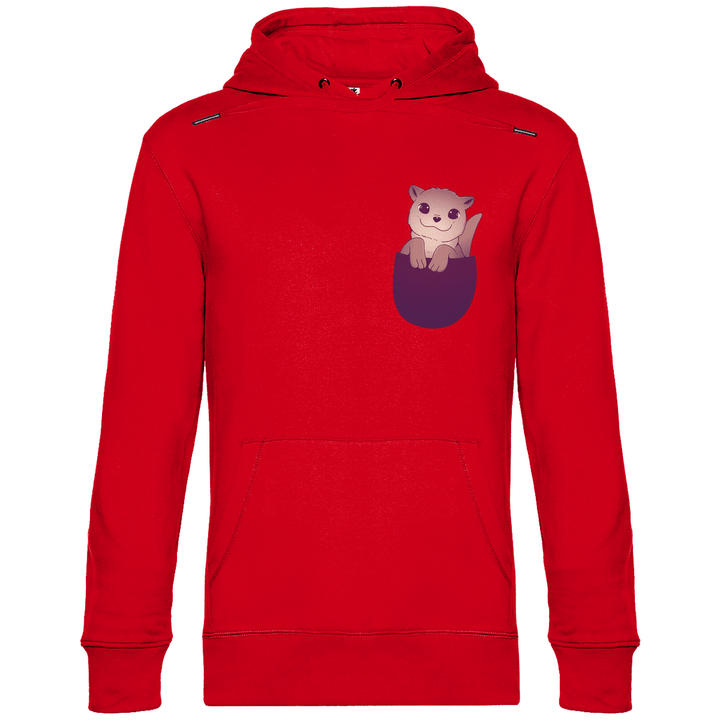 Otter in Brusttasche - Herren Hoodie - Textilzauber