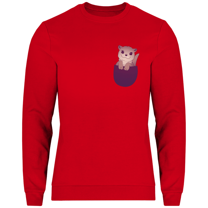 Otter in Brusttasche - Herren Sweatshirt - Textilzauber