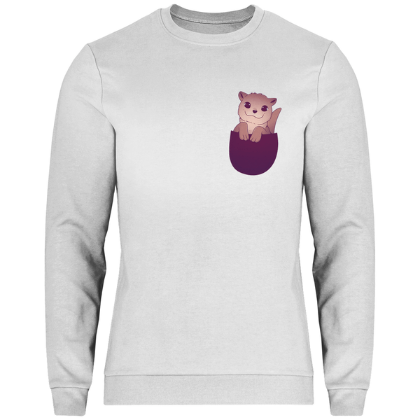 Otter in Brusttasche - Herren Sweatshirt - Textilzauber