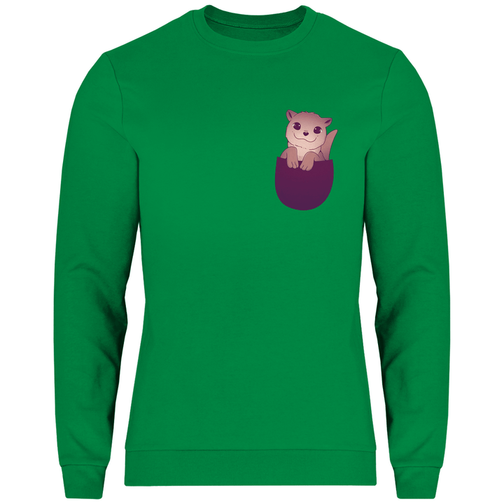 Otter in Brusttasche - Herren Sweatshirt - Textilzauber