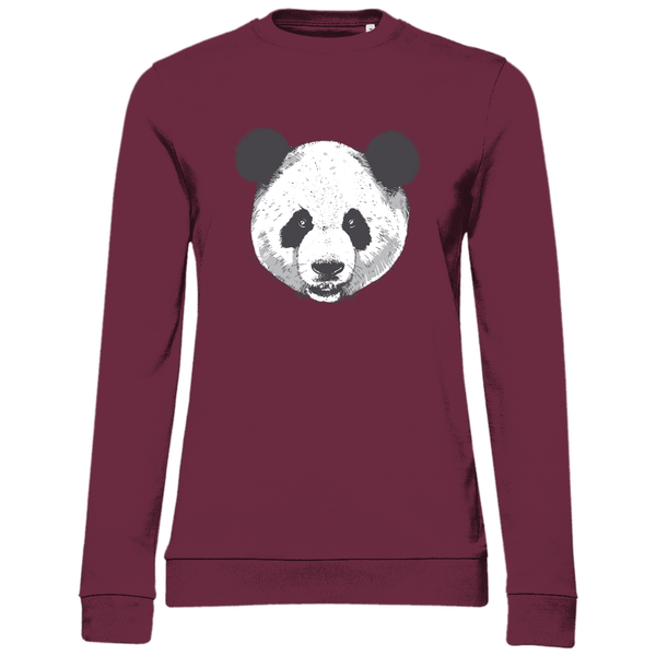 Panda Gesicht - Damen Sweatshirt - Textilzauber