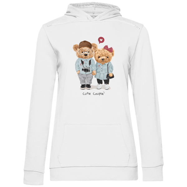 Pärchen Teddys - Damen Hoodie - Textilzauber