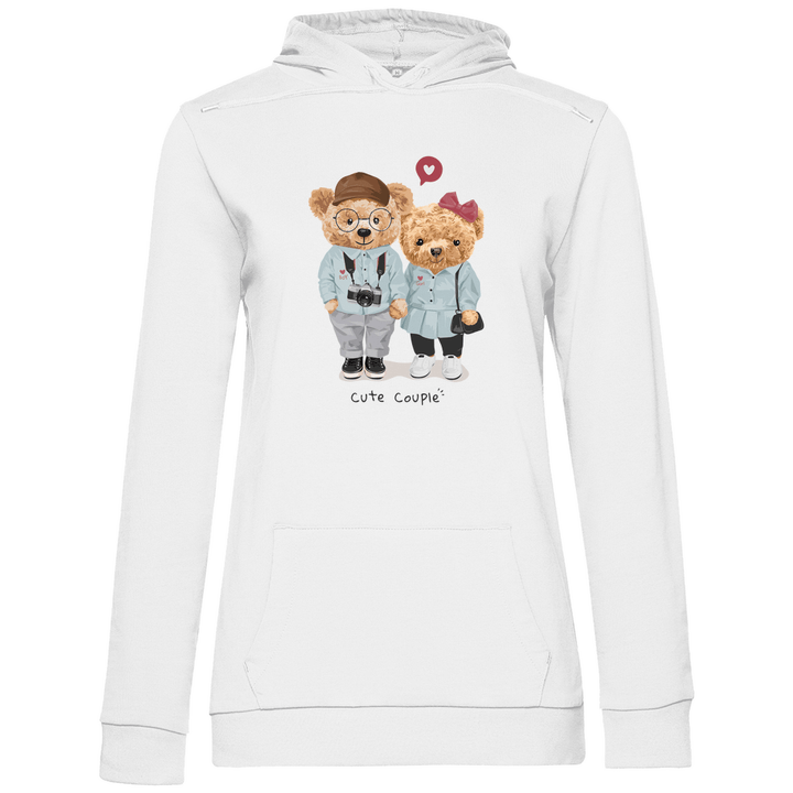 Pärchen Teddys - Damen Hoodie - Textilzauber