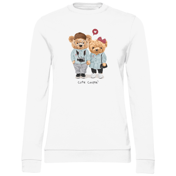 Pärchen Teddys - Damen Sweatshirt - Textilzauber